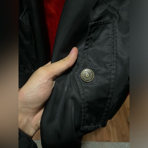 True Religion Embroidered Snake Design Reversible Bomber Jacket - Picture 8 of 15